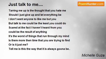 Michelle Guza - Just talk to me....