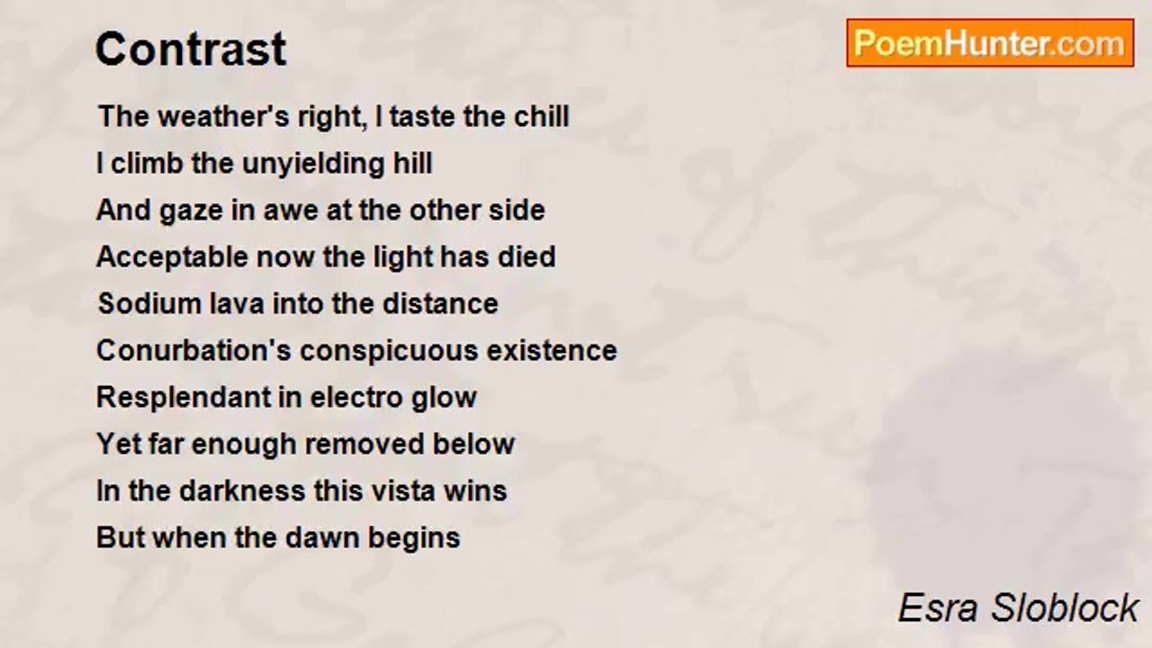 Esra Sloblock - Contrast