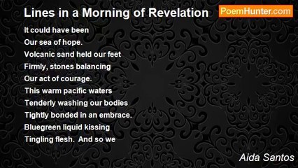 Aida Santos - Lines in a Morning of Revelation