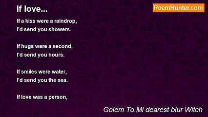Golem To Mi dearest blur Witch - If love...