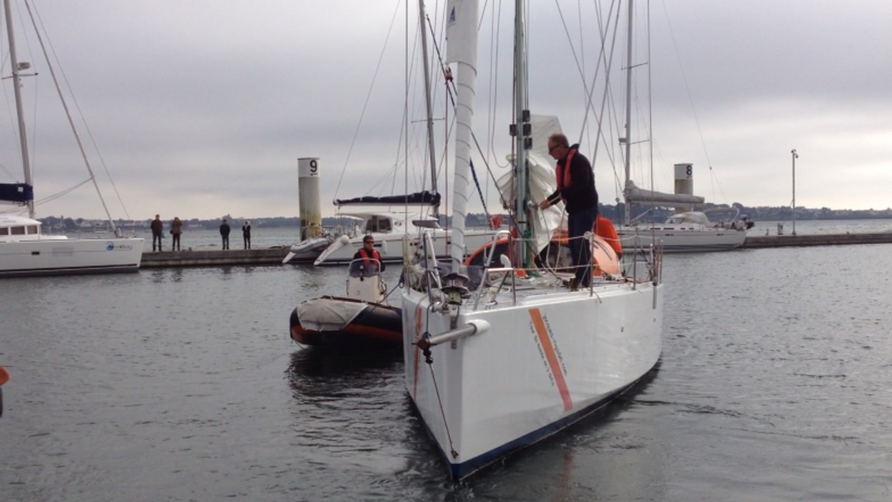 Le départ de Jacques Riguidel pour son tour du monde