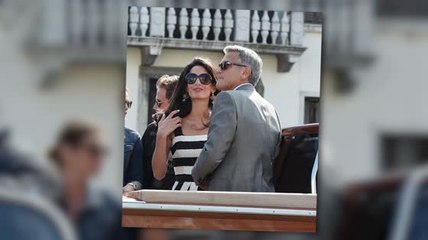 George Clooney y su esposa Amal celebran boda por segunda vez