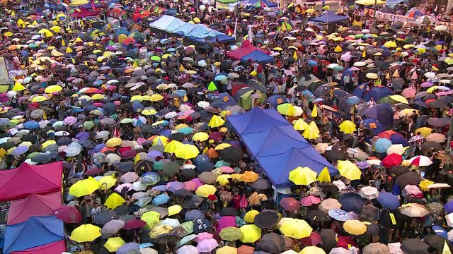 Um mês de protestos pró-democracia em Hong Kong