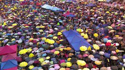 Um mês de protestos pró-democracia em Hong Kong