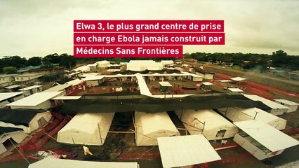 Clip aérien du plus grand centre de traitement Ebola au Liberia