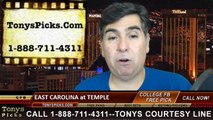 Temple Owls vs. East Carolina Pirates Free Pick Prediction NCAA College Football Odds Preview 11-1-2014