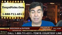 Rutgers Scarlet Knights vs. Wisconsin Badgers Free Pick Prediction NCAA College Football Odds Preview 11-1-2014