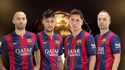 Messi, Neymar, Iniesta and Mascherano candidates for FIFA Ballon d'Or 2014
