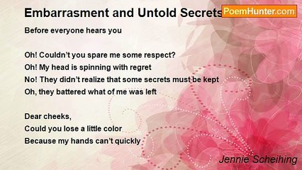 Jennie Scheihing - Embarrasment and Untold Secrets