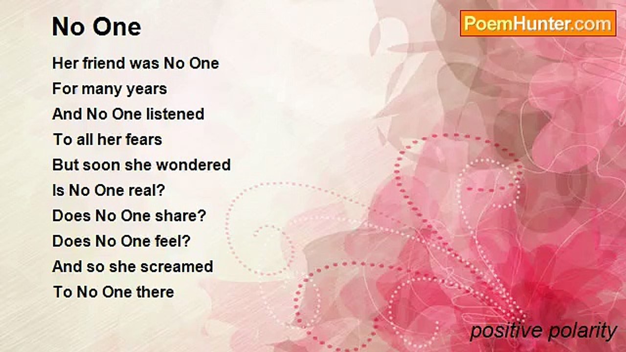 positive polarity - No One
