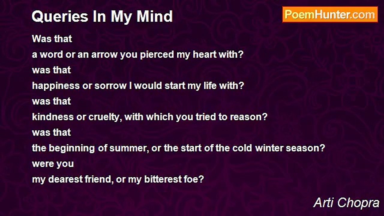 Arti Chopra - Queries In My Mind