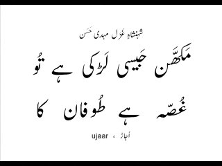 Mehdi Hassan makhan jaisi larki hai tu, ghussa hai toofaan ka