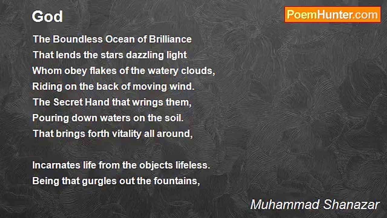 Muhammad Shanazar - God