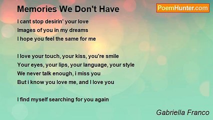 Gabriella Franco - Memories We Don't Have