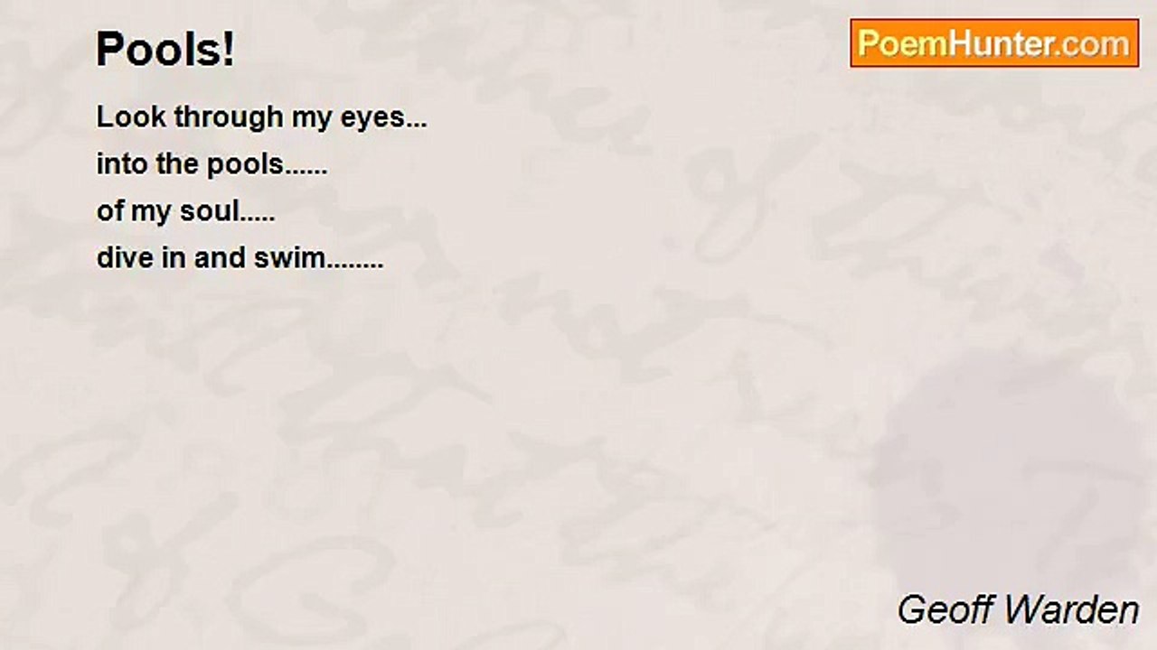 Geoff Warden - Pools!