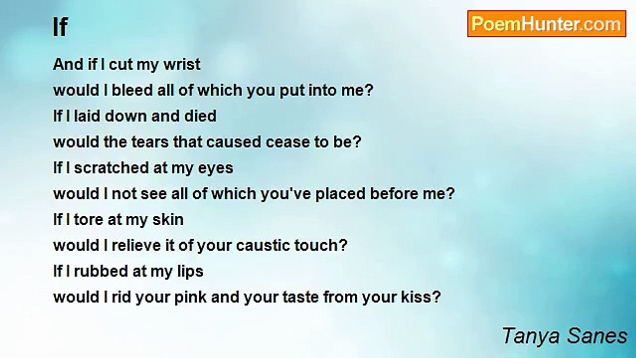 Tanya Sanes - If