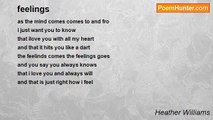 Heather Williams - feelings