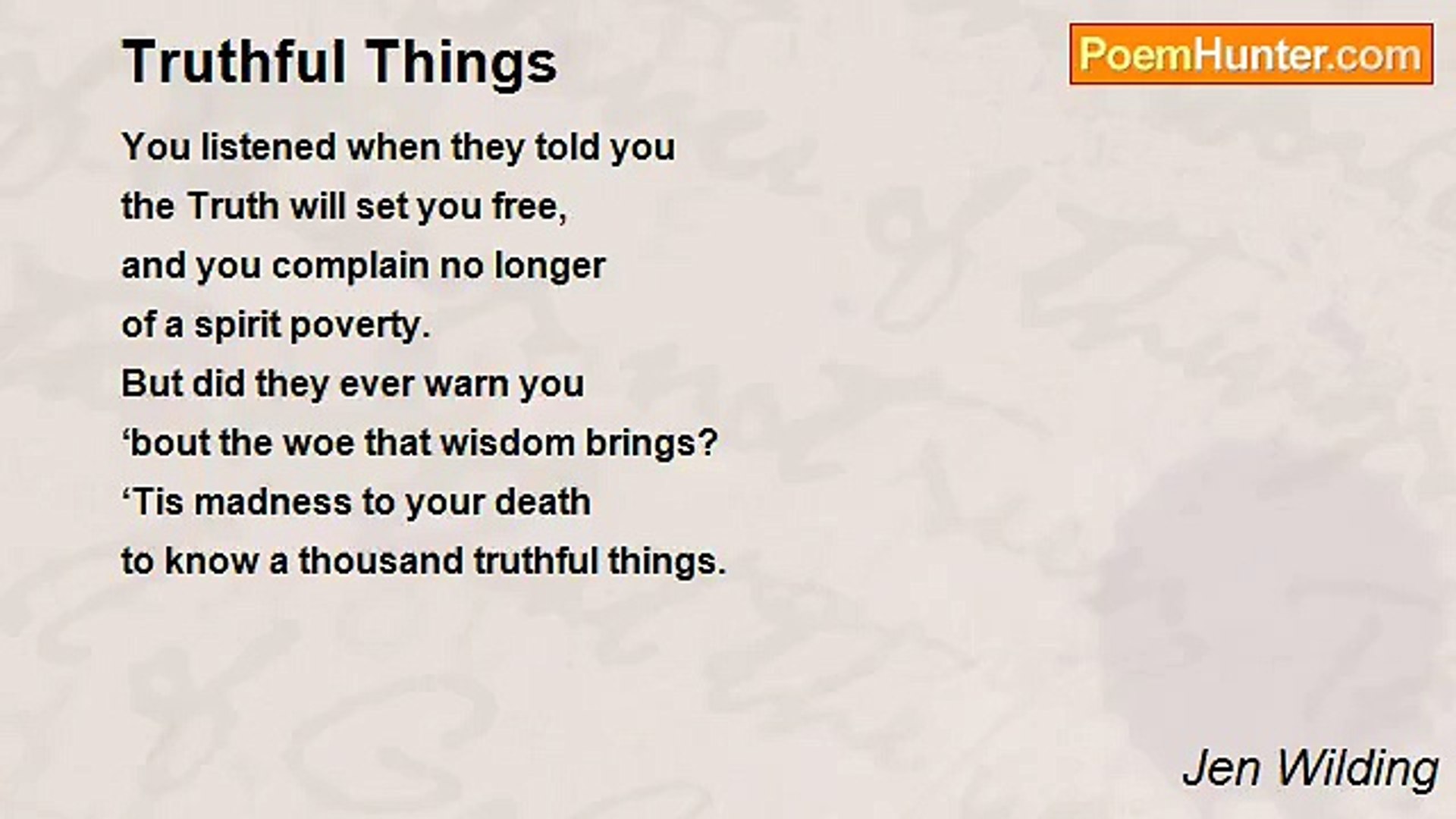 ⁣Jen Wilding - Truthful Things
