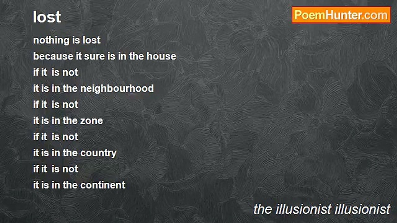 the illusionist illusionist - lost