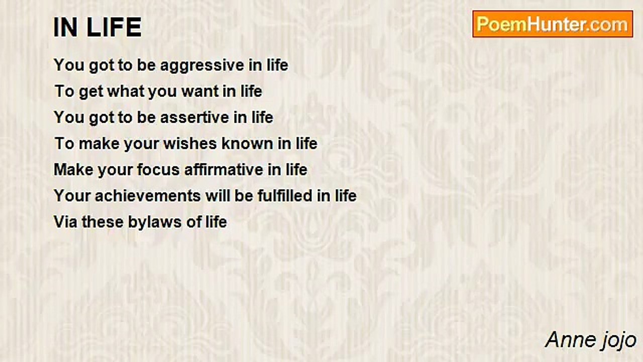 Anne jojo - IN LIFE