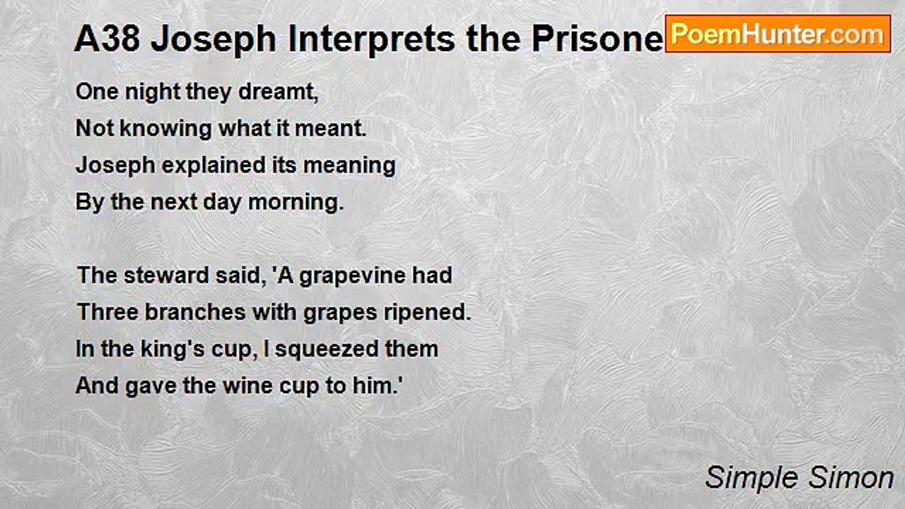 Simple Simon - A38 Joseph Interprets the Prisoners' Dreams