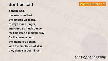 christopher murphy - dont be sad