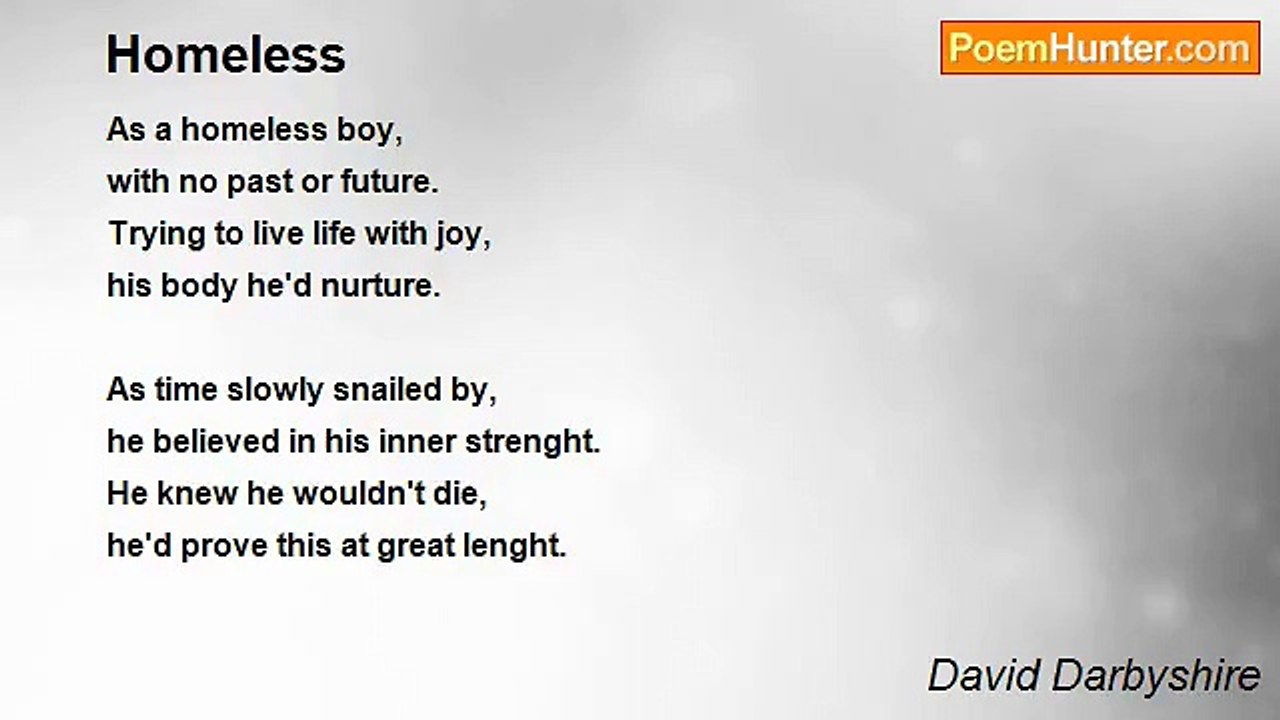 David Darbyshire - Homeless