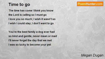 Megan Dugan - Time to go