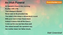 Matt Greenblatt - An Irish Funeral