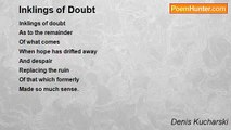 Denis Kucharski - Inklings of Doubt