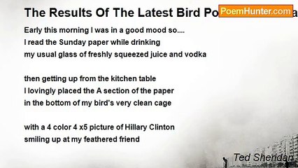 Ted Sheridan - The Results Of The Latest Bird Poll Are In...Hillary Wins
