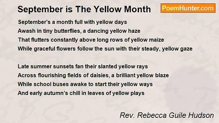 Rev. Rebecca Guile Hudson - September is The Yellow Month