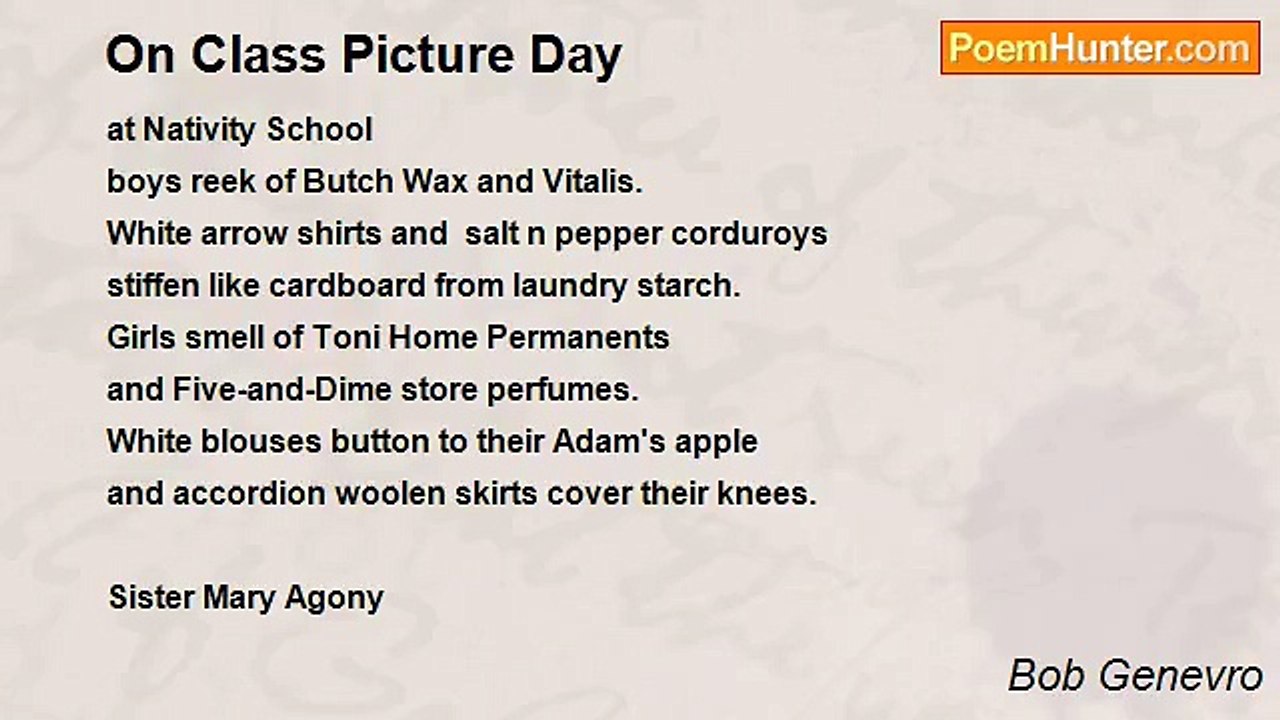 Bob Genevro - On Class Picture Day