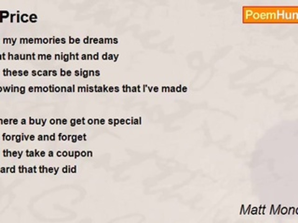 Matt Mondschein - A Price