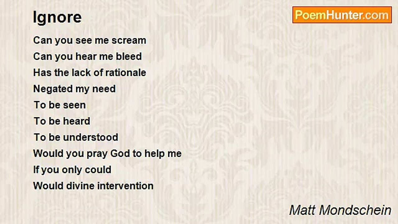 Matt Mondschein - Ignore