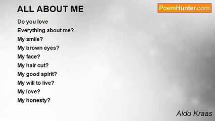 Aldo Kraas - ALL ABOUT ME