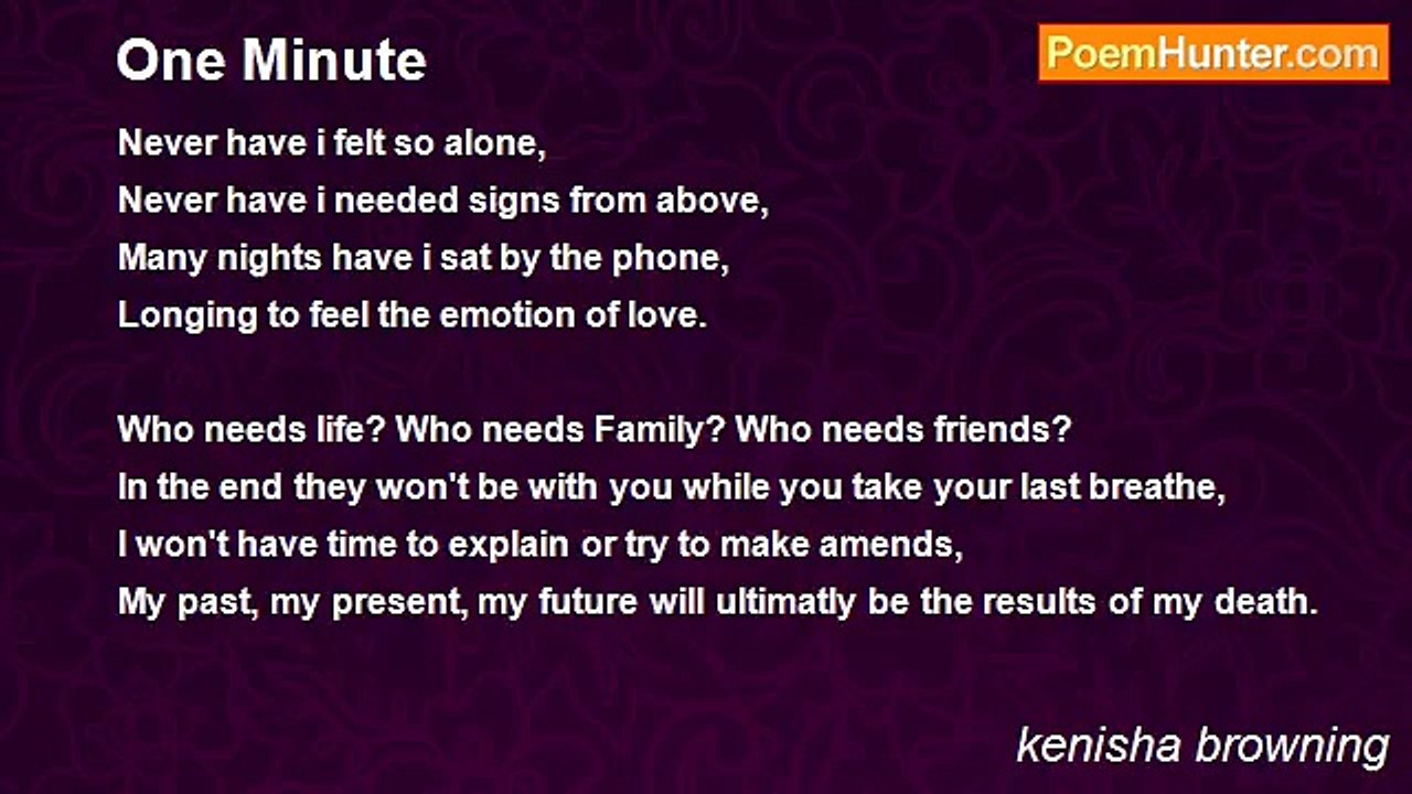 kenisha browning - One Minute
