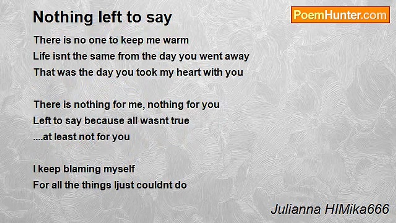 Julianna HIMika666 - Nothing left to say