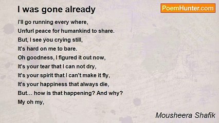 Mousheera Shafik - I was gone already