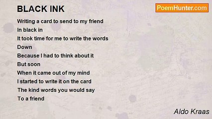 Aldo Kraas - BLACK INK
