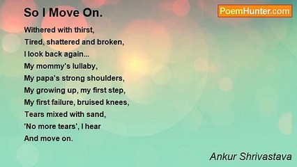 Ankur Shrivastava - So I Move On.