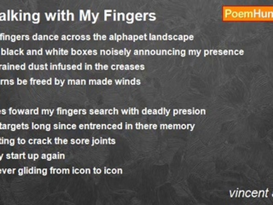 vincent armone - Walking with My Fingers
