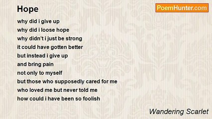 Wandering Scarlet - Hope