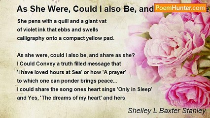 Shelley L Baxter Stanley - As She Were, Could I also Be, and Share as She?