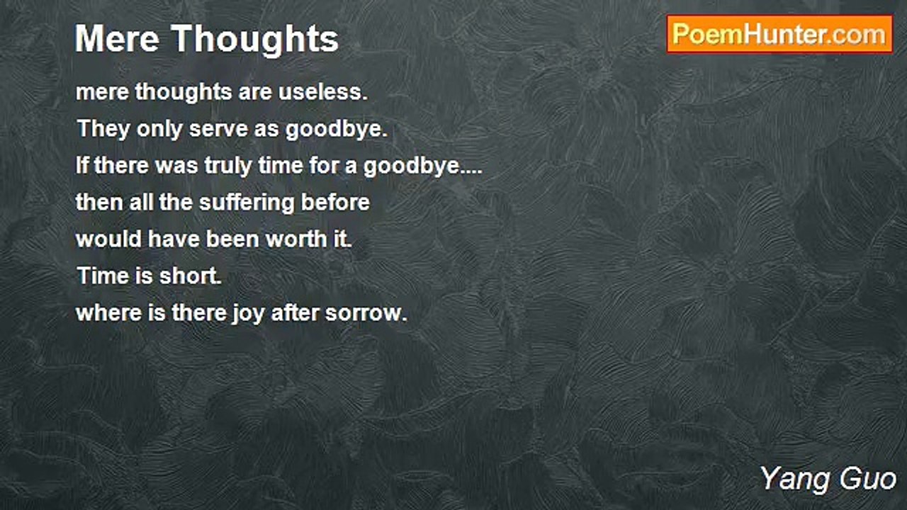 Yang Guo - Mere Thoughts