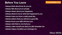 Missy Melita - Before You Leave