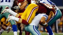 Tony Romo Gets Brutally Sacked by Keenan Robinson, Exits Game with Injury