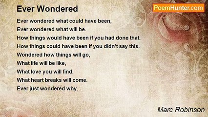 Marc Robinson - Ever Wondered