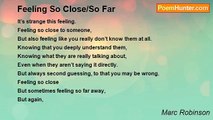 Marc Robinson - Feeling So Close/So Far