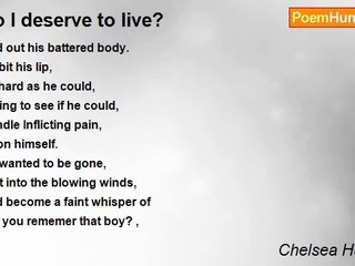 Chelsea Hansford - Do I deserve to live?